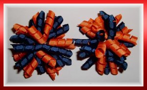 Gator Theme Micro Mini Small Korker Hair Bow Set