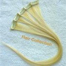 18"Blonde  Remy Human Hair Clip on in Extensions for Highlights(5pcs)