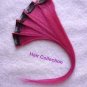 12" Hot Pink Human Hair Clip-On Extensions for Highlights(5pcs)