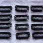 12 pcs Toupee Clips for Hair Extensions - 3.2 cm, Black or Blonde