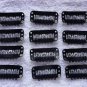 12 pcs Toupee Clips for Hair Extensions - 3.2 cm, Black or Blonde