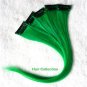 12"Green Human Hair Clip In Extensions  for Highlights(5pcs)