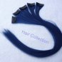 18"Blue Remy Human Hair Clip-In Extensions for Highlights (5pcs)
