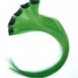 Green- 18"long Human Hair Clip In Extensions for Highlights