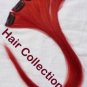 18" Red Human Hair Clip on in Extensions for Highlights(5pcs)