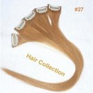 18"#27 Strawberry Blonde Human Hair Clip-In Extensions for Highlights(5pcs)