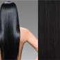 18"#1(Jet Black) Remy Human Hair Clip-In Extensions  Full Set- 9 pcs /130 grams