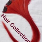 18" Red Human Hair Clip on in Extensions for Highlights