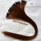 18" #33 Dark Auburn Remy Human Hair Clip on in Extensions for Highlights(5pcs)
