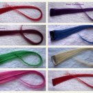 18"Purple,Blue,Red,Pink,Blond,Green Human Hair Clip On Extensions for Highlights