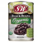 LOT of 6: S&W Organic Black Beans, 15oz each, BEST BY 8/2025 (or later) LOT of 6: S&W Organic Black Beans, 15oz each, BEST BY 8/2025 (or later)