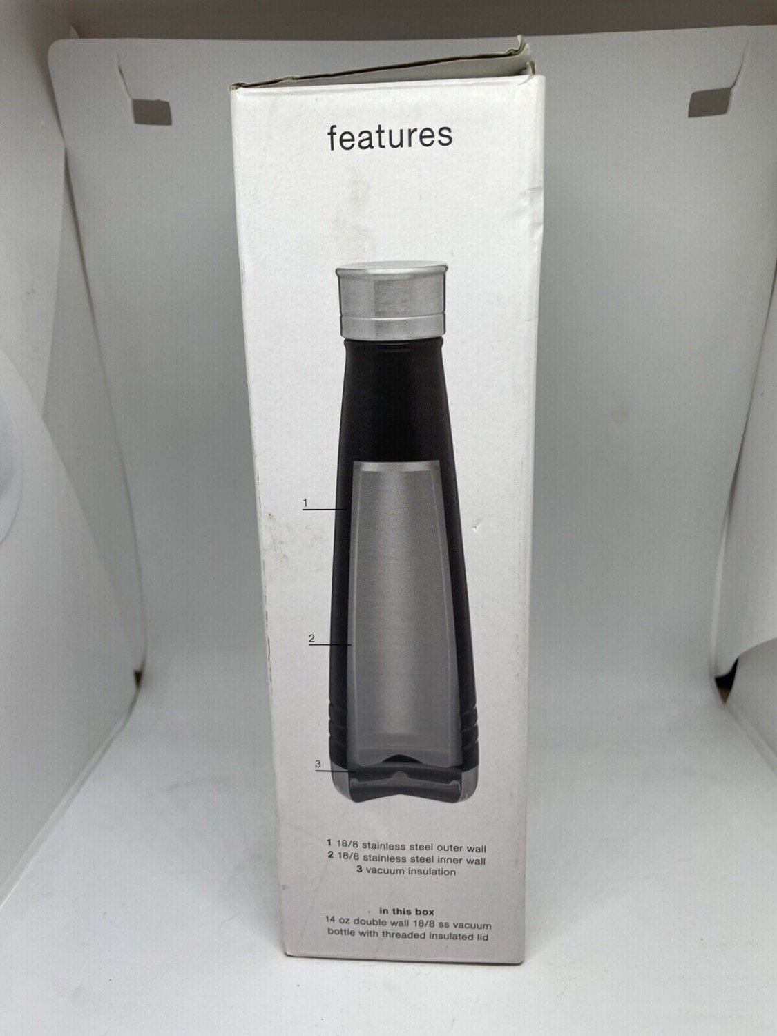 h2go Swig Water Bottle word Trello on it WHITE Brand New In