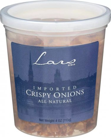 Lars Own, Imported Crispy Onions, Net wt 4 oz, see description