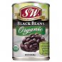 LOT of 2: S&W Organic Black Beans, 15oz each, BEST BY 8/2025