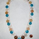"Sand & Sea" Button Necklace