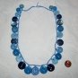 Child's Blue Button Necklace