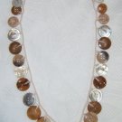 "Sand & Shells" Button Necklace