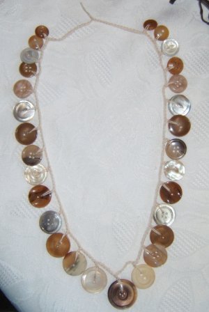 "Sand & Shells" Button Necklace