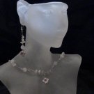 Rose Quarts  Necklace and Earing Set