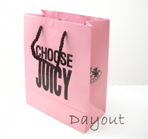 authentic Juicy Couture Small Pink Logo Gift Bag