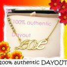 $58 JUICY COUTURE CRYSTAL LOL GOLD WISH NECKLACE NIB