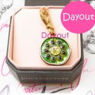 Authentic JUICY COUTURE Food Fruit Slice Kiwi Gold Bracelet Charm YJRU4959 + box