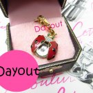 JUICY COUTURE Ladybug Gold Charm for Necklace Bracelet NEW in Box Authentic