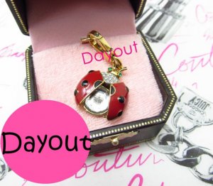JUICY COUTURE Ladybug Gold Charm for Necklace Bracelet NEW in Box Authentic