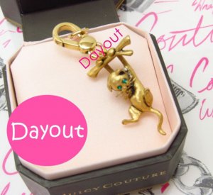 Authentic Juicy Couture Climbing Cat Animal Gold Bracelet Charm YJRU4856 + box