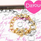 Authentic JUICY COUTURE Heart Bow Gold Starter Bracelet YJRU4593 new in box