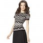 MISSONI FOR TARGET Black White Zig Zag Printed Famiglia Tee T-Shirt Top new XL