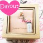 $58 JUICY COUTURE Blue Crystal Baby Milk Bottle Silver Bracelet Charm YJRU5083