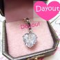 JUICY COUTURE Clear Facet Heart shaped stone Silver Charm for Necklace Bacelet