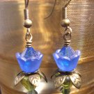 Cobalt Blue lovely Lucite Flower Earring