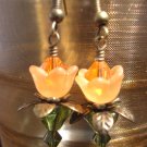 Orange lovely Lucite Flower Earring