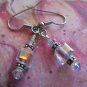 Swarovski Clear Crystal Cube Earrings Handmade