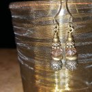 Antique Brass Swarovski Crystal Earrings