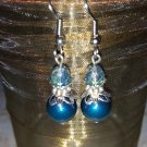 10mm Petrol Swarovski Crystal Pearl Earring
