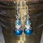 10mm Petrol Swarovski Crystal Pearl Earring