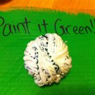 Plarn - White w/ Green Specks
