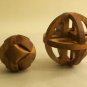 2 WOODEN 3D PUZZLES TEAK KIDS GAME TOY BRAIN TEASER