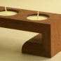 CUSTOM MADE MAHOGANY TEA LIGHT CANDLES VOTIVE HOLDER