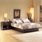 Back Bay Dark Chocolate Wood Platform Bed 4 Piece Queen Bedroom Set