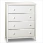 Cotton Candy 4 Drawer Chest and Compact Changing Table Set in Pure White Finish