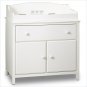 Cotton Candy 4 Drawer Chest and Compact Changing Table Set in Pure White Finish
