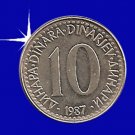 "10 DINARA 1987 Jugoslavije"