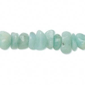 amazonite (natural), small to extra-large chip,16 in