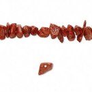 sponge coral (D), red, 6-12mm chip. 15-in strand