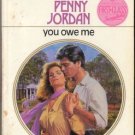 You Owe Me by Penny Jordan Harlequin Presents Romance Book Novel 0373108338
