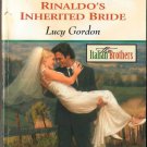 Rinaldo's Inherited Bride by Lucy Gordon Harlequin Romance Fiction Novel Book 0373037996